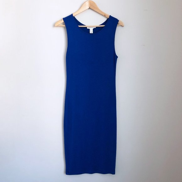 Forever 21 Sleeveless Midi Dress Royal Blue - Picture 1 of 5